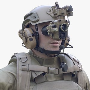 Soldier Uniform with Equipment Low Poly Version