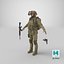 3D Soldier Uniform With Equipment LOW POLY VERSION model