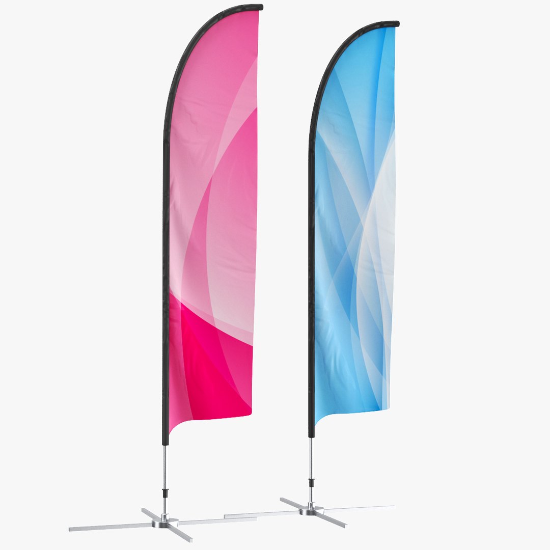 Flag banner 3D model - TurboSquid 1712044