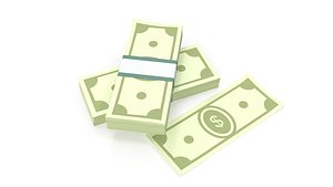 3D Stylized wad of money