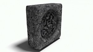 stone worn 3d obj