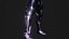 Cyberpunk Ninja Armadura negra Low-poly