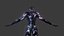 Cyberpunk Ninja Armadura negra Low-poly