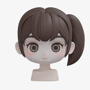 3D Female Hair Style 10 3D model