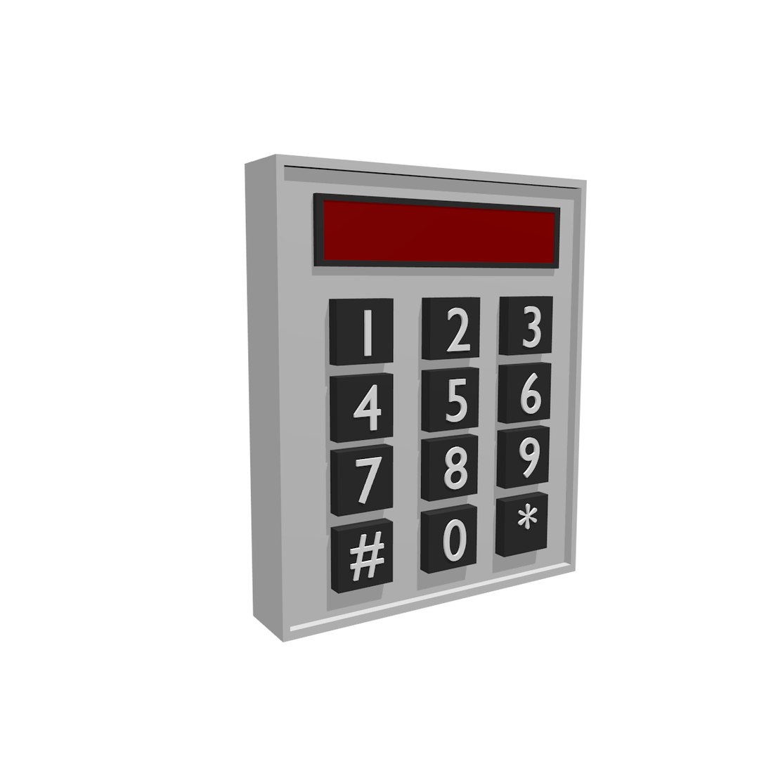 Code Alarm Digits 3D Model - TurboSquid 1293119
