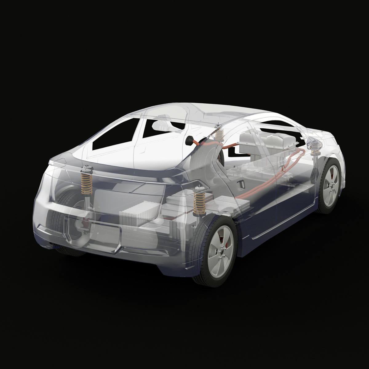 3d electric car xray