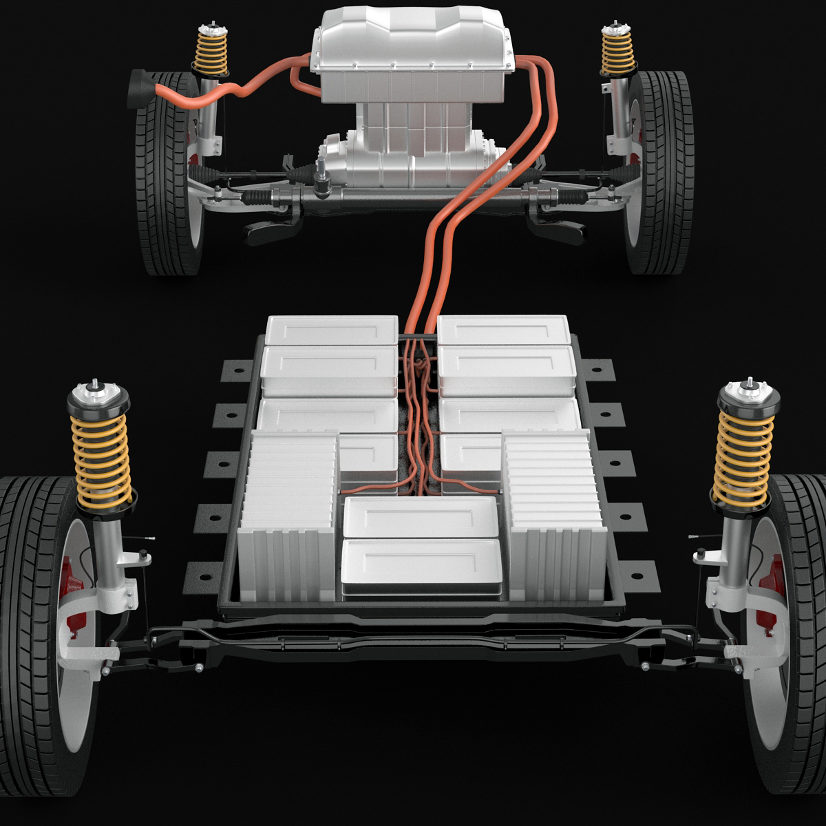 3d electric car xray