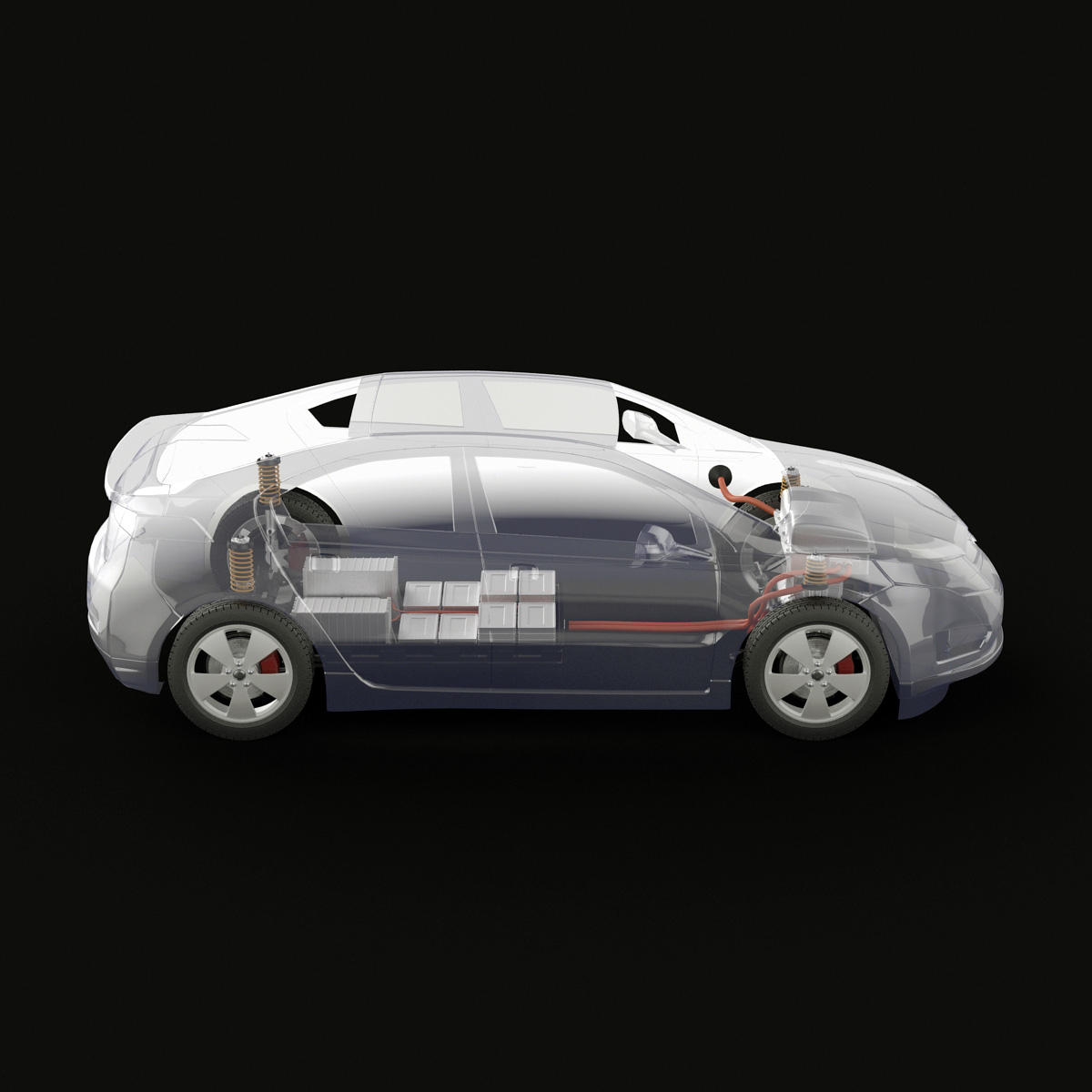 3d electric car xray