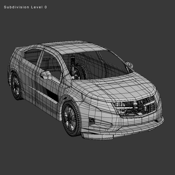 3d electric car xray
