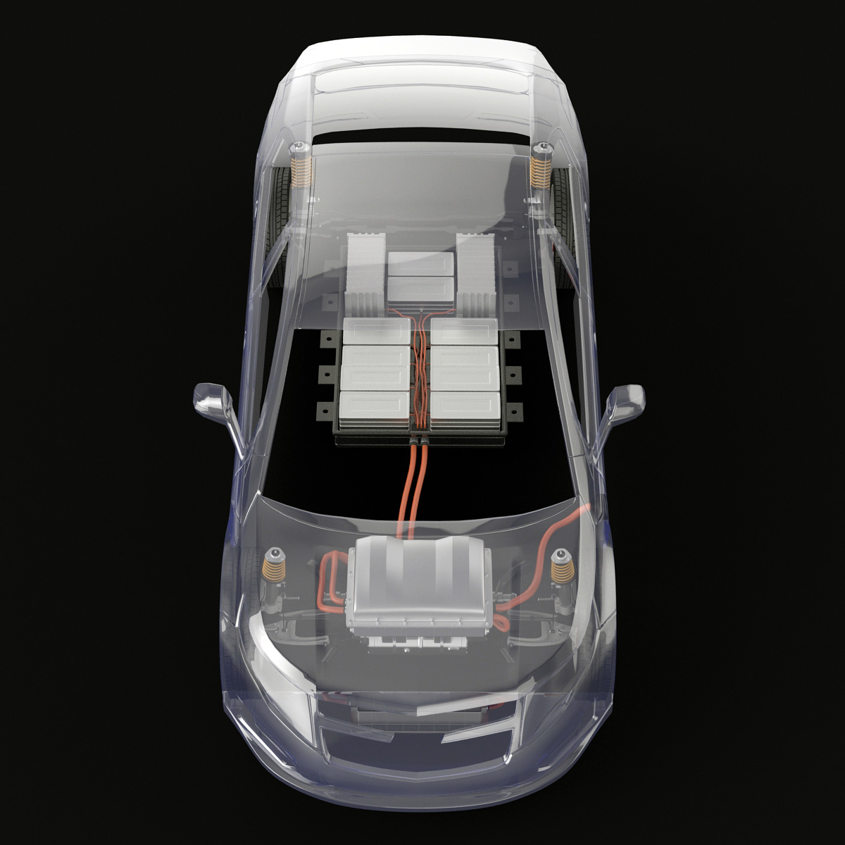 3d electric car xray