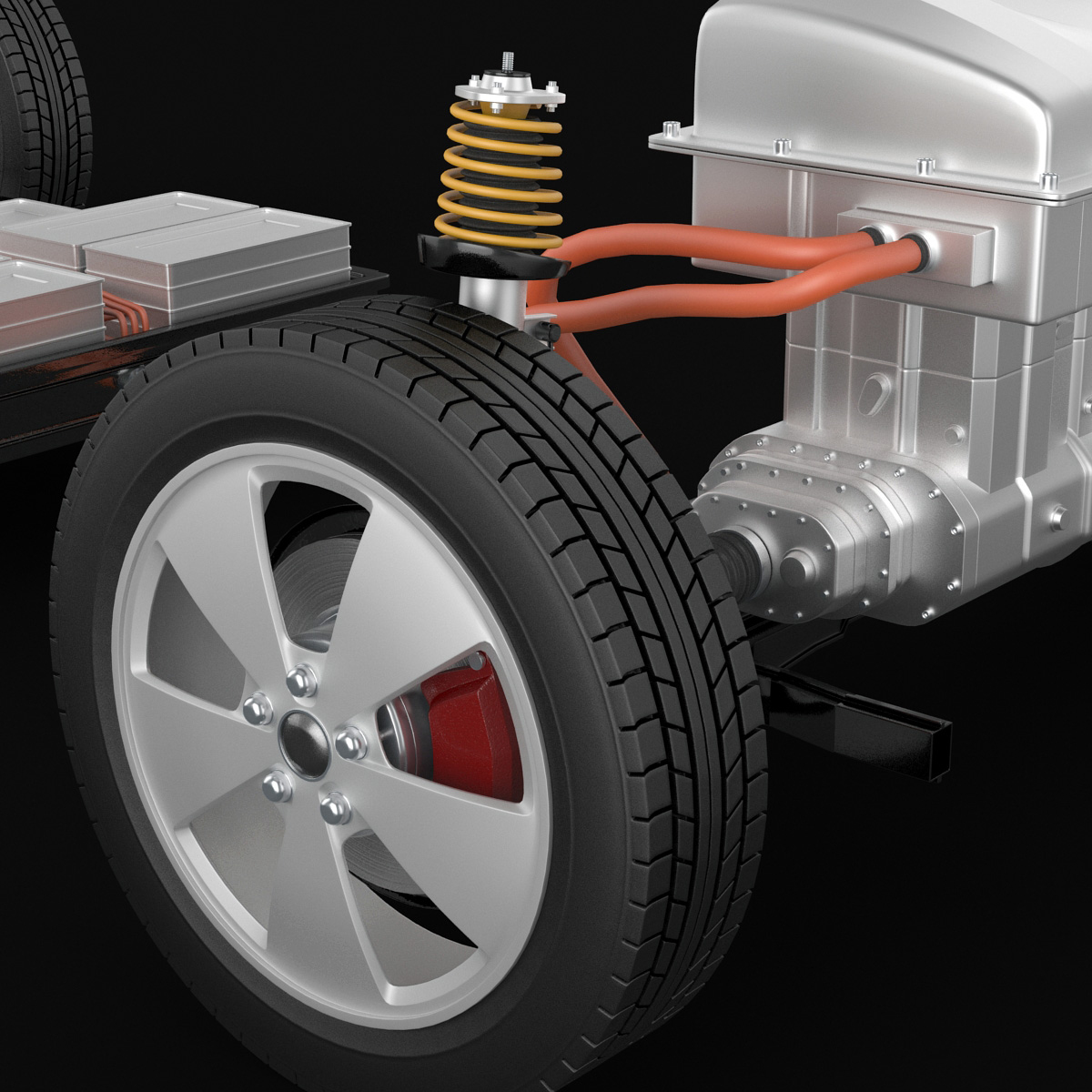 3d electric car xray
