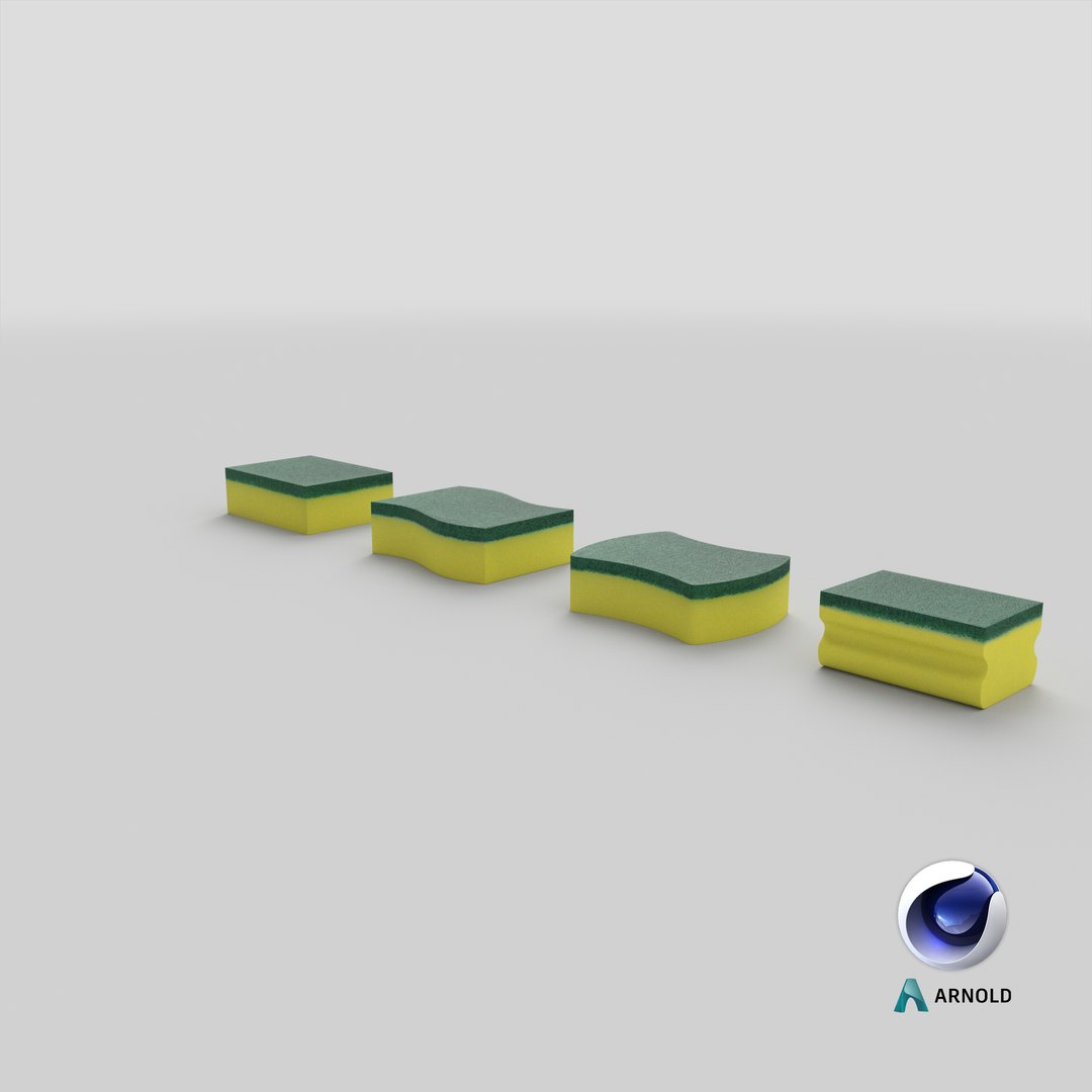 3D Kitchen Sponge Collection Model - TurboSquid 1945260