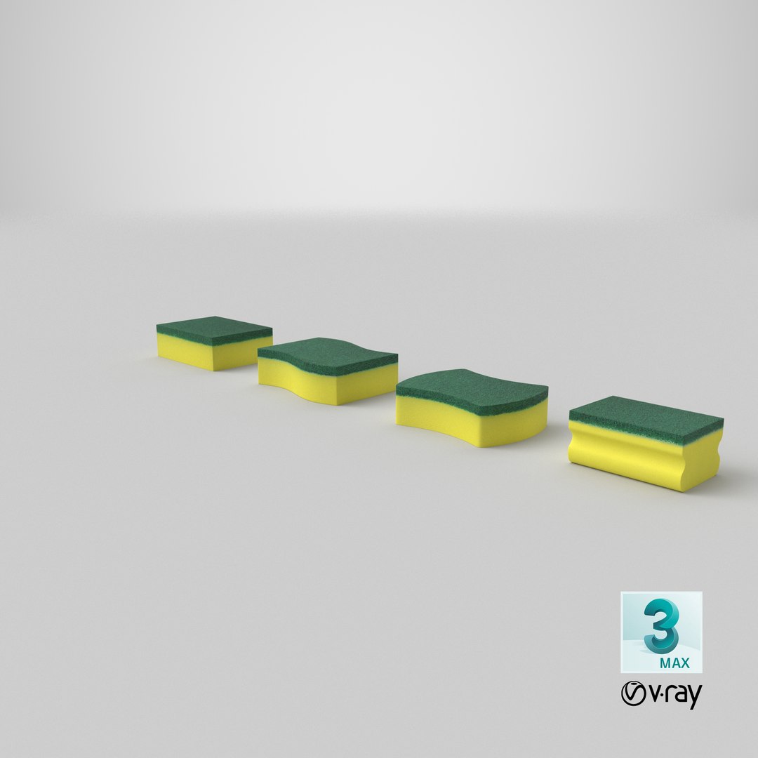 3D Kitchen Sponge Collection Model - TurboSquid 1945260