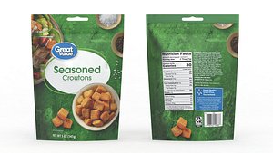 3D Great Value Seasoned Croutons