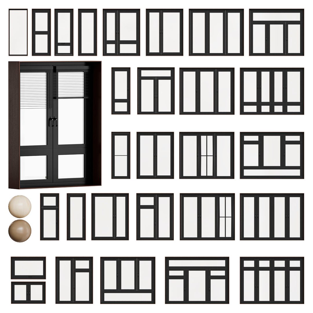3D Modern Windows Panoramic Windows - TurboSquid 2412819