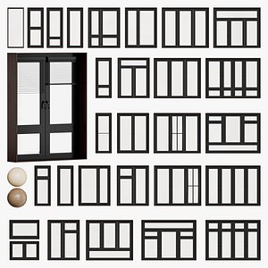 3D Modern windows Panoramic windows
