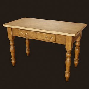 Vintage Kitchen Table - PBR Game Ready