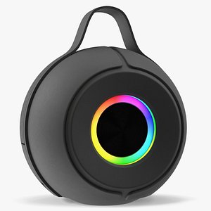 3D Portable Bluetooth Speaker with Hanging Strap Black