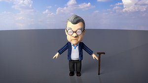 3D ElderlyMan model