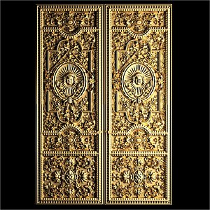 Luxury Classic baroque carved door 4 3D
