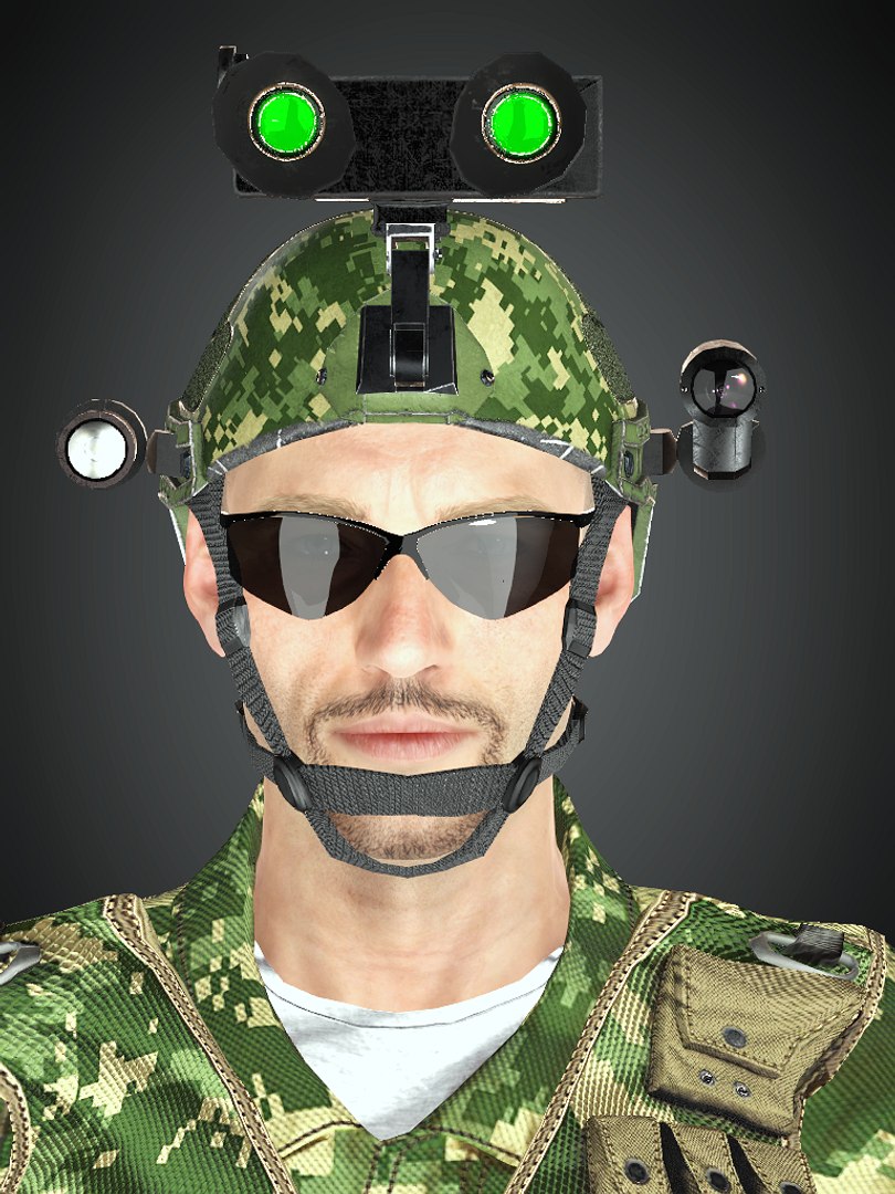 3D Realistic Rigged Military Special Force Soldier Man Character 3D