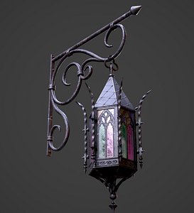Gothic Street Lantern 3D model