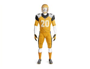 3D American Football with Mannequin