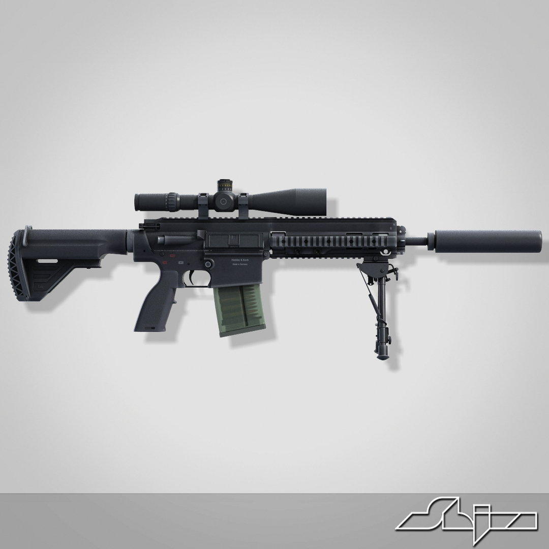 3d model battle rifle 417