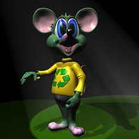 Green Mouse RIGGED