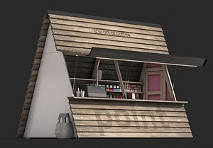 3D coffee shop kiosk