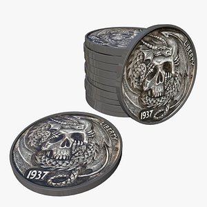 skull coins c4d