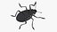 Blue Fungus Beetle Insect Fur Rigged