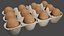 Huevos de gallina en una bandeja