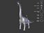 3D brachiosaurus rigged
