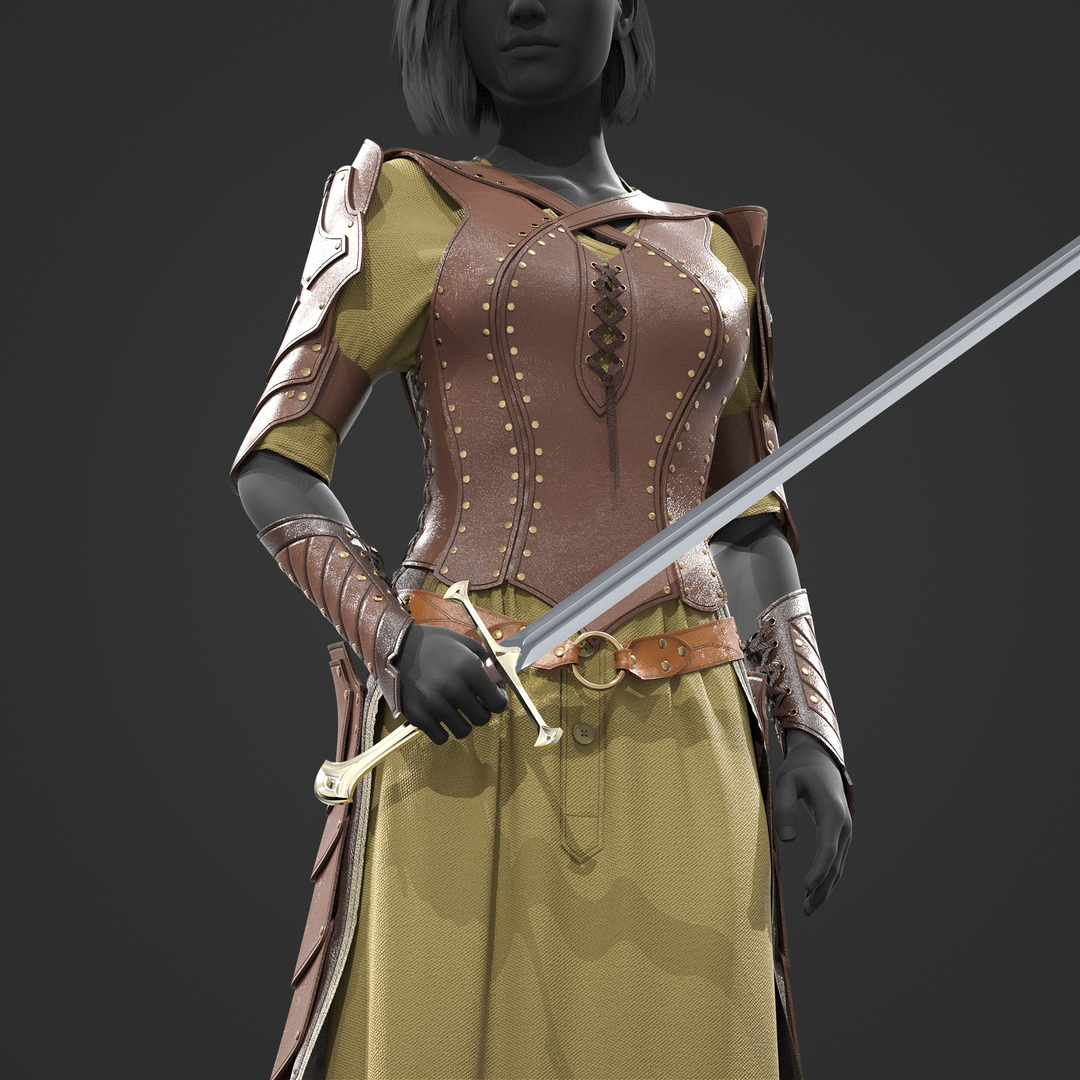 modelo 3d Armadura medieval femenina 1 - TurboSquid 1982376