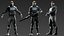 Personaje de soldado listo para el juego - Modelo 3D de baja poli con rigging