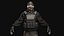 Personaje de soldado listo para el juego - Modelo 3D de baja poli con rigging