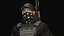 Personaje de soldado listo para el juego - Modelo 3D de baja poli con rigging