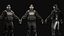 Personaje de soldado listo para el juego - Modelo 3D de baja poli con rigging