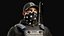 Personaje de soldado listo para el juego - Modelo 3D de baja poli con rigging