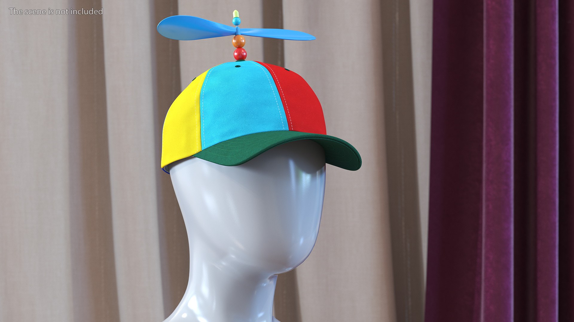 Multi Colored Propeller Cap Model - TurboSquid 1784326
