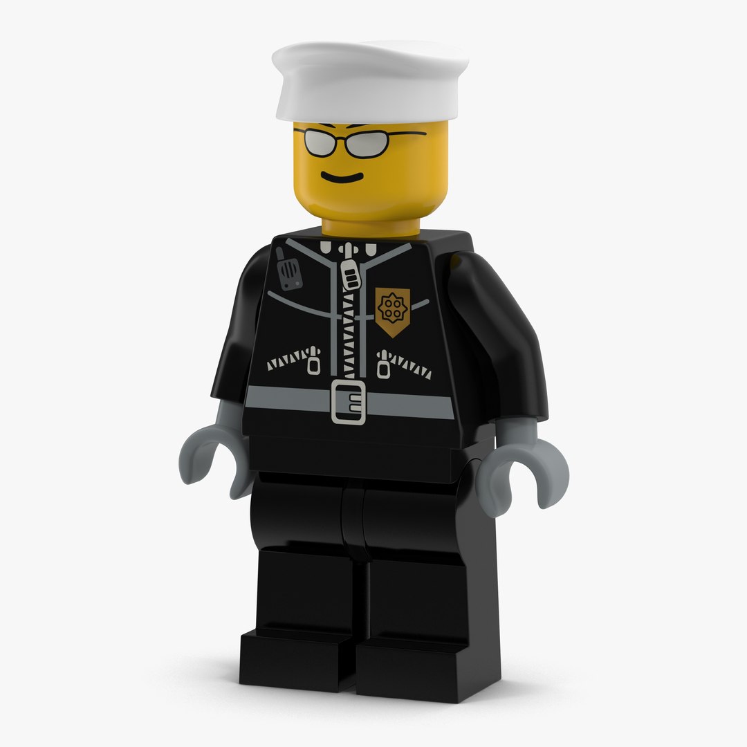 Lego Man Policeman 3D model preview