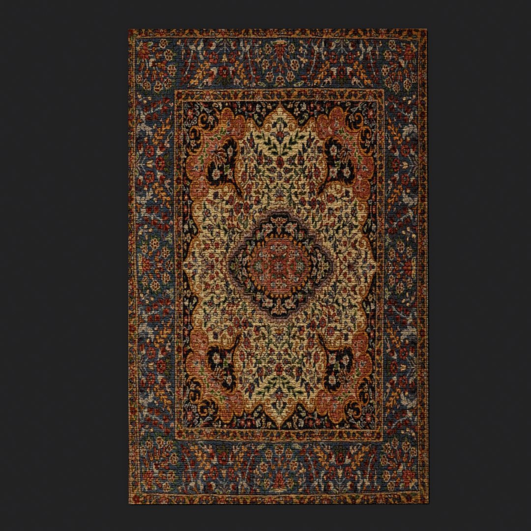 Flower Design Tapestry 3D Model - TurboSquid 1690509