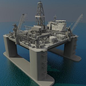 oil platform 3d model