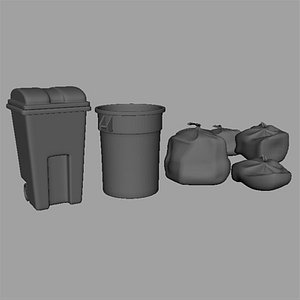 trash bin obj