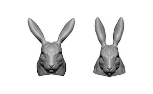 hare animal statue 3D model