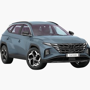 Hyundai Tucson 2021 Opening doors and trunk 3D model