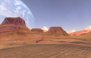 PBR Desert Landscape Low-poly printable stl