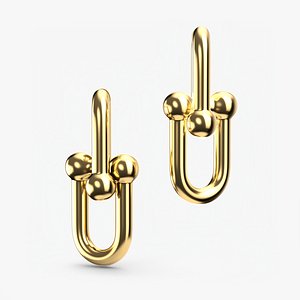 Large Link Earrings