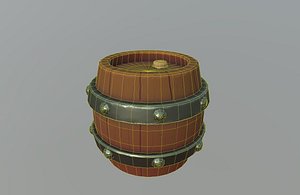3D stylized barrel